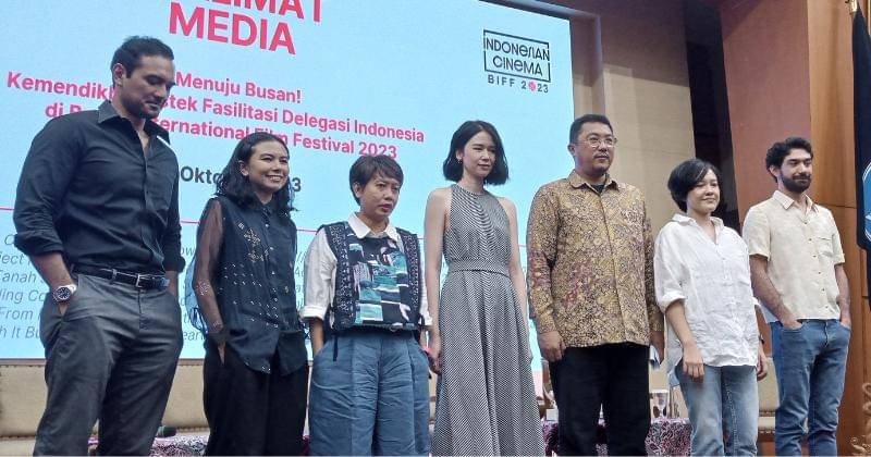 Konferensi pers Busan International Film Festival 2023 pada Senin (2/10/2023) di Gedung A Kemendikbudristek RI, Jakarta. - Popmama.com/Nurul Khoiriyah